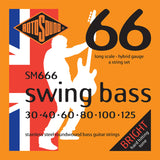 Rotosound elbassträngar Swing Bass 66 - set 6-strängars rostfritt stål Hybrid 30-125 (SM666)