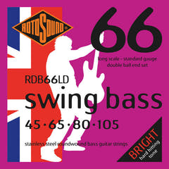 Rotosound E-bassträngar Swing Bass 66 Double Ball End - set 4-str. Medium 45-105 Double Ball (RDB66LD)