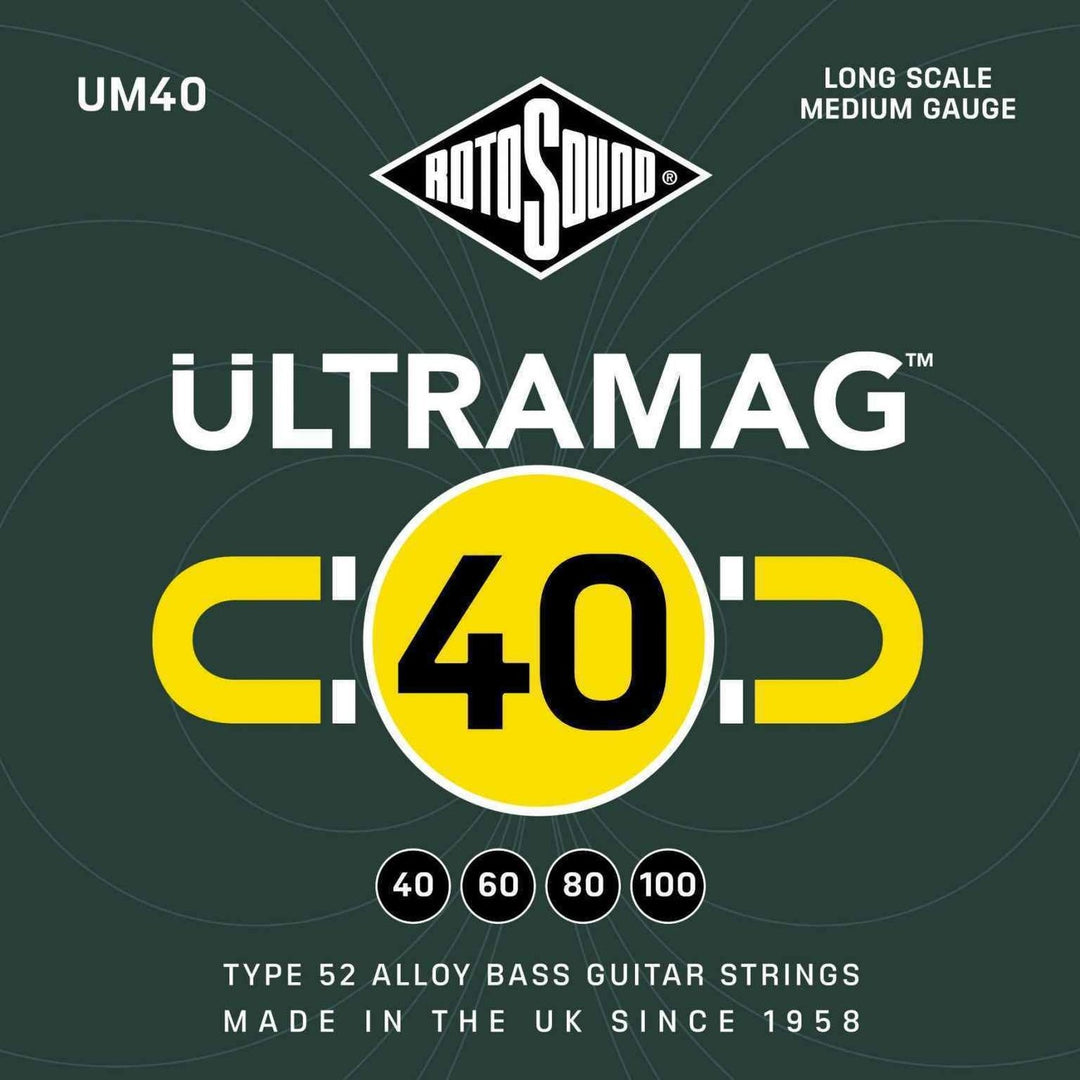 Rotosound elbassträngar Ultramag - set 4-strängar Medium 40-100 (UM40)