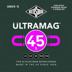 Rotosound E-bassträngar Ultramag - set 5-strängar Standard 45-130 (UM45-5)