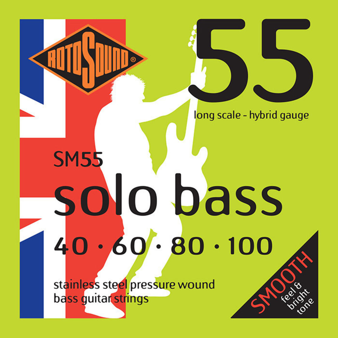 Rotosound E-bassträngar Solo Bass 55 - set 4-strängars Hybrid 40-100 (SM55)