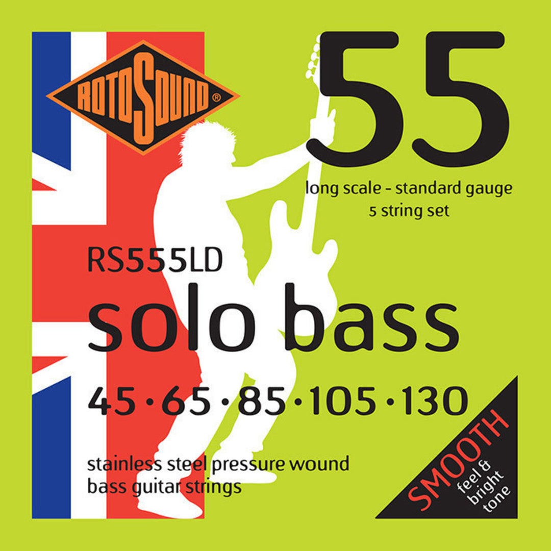 Rotosound Elbassträngar Solo Bass 55 - Set 5-strängad Standard 45-130 (RS555LD)
