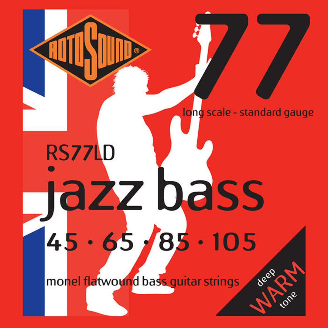 Rotosound Jazz Bass-strängar Jazz Bass 77 - set 4-strängat Flatwound Standard 45-105 (RS77LD)