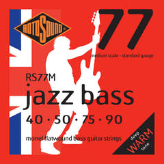 Rotosound Jazz Bass-strängar Jazz Bass 77 - set 4-strängat Medium 40-90 //Medium skalalängd (30.5"/772mm to 32"/810mm) (RS77M)