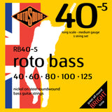 Rotosound E-Bass strängar Roto Bass - set 5-strängat Nickel Standard 40-125 (RB40-5)