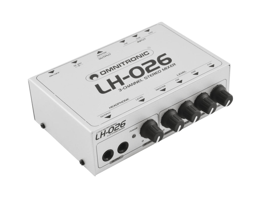 OMNITRONIC LH-026 3-kanals stereomixer