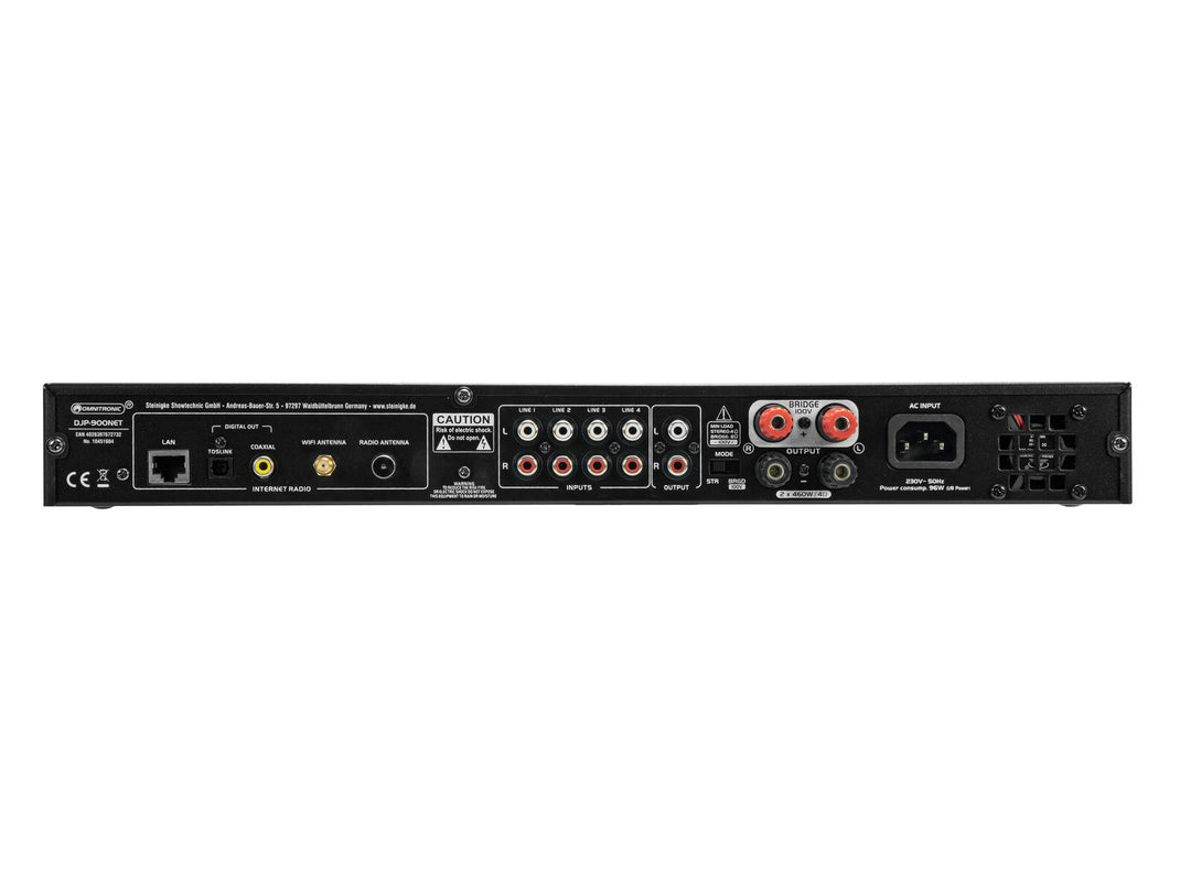 OMNITRONIC DJP-900NET Klass D-förstärkare med internetradio