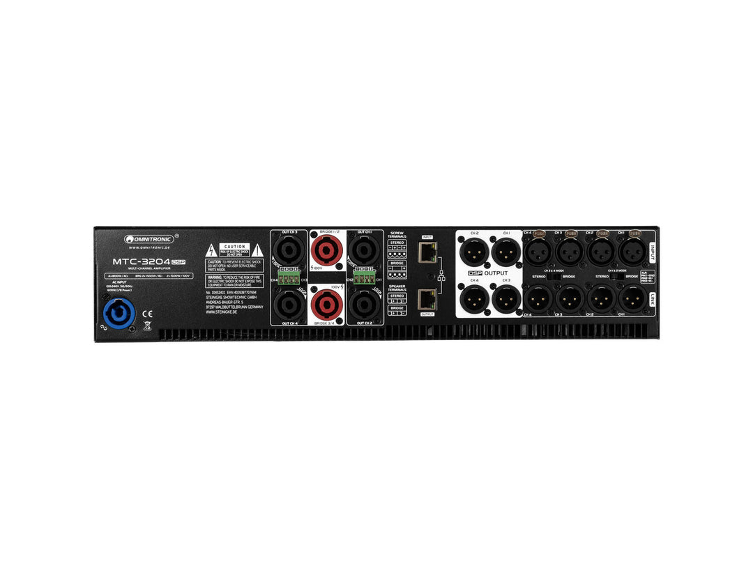 OMNITRONIC MTC-3204DSP 4-kanalsförstärkare med DSP