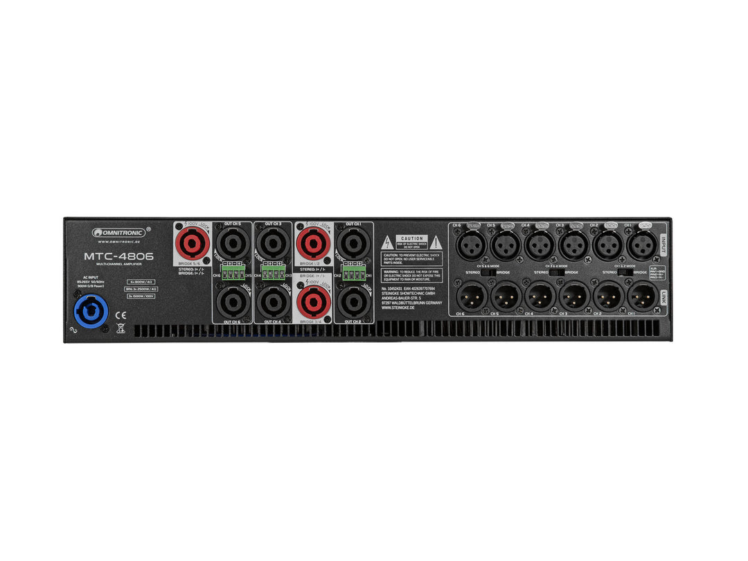 OMNITRONIC MTC-4806 6-channel Förstärkare