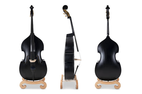 GEWA Rockabilly kontrabas 3/4 i svart satin, uppsatt utan pickup