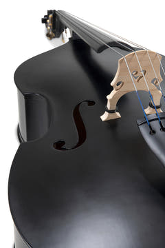 GEWA Rockabilly kontrabas 3/4 i svart satin, uppsatt utan pickup