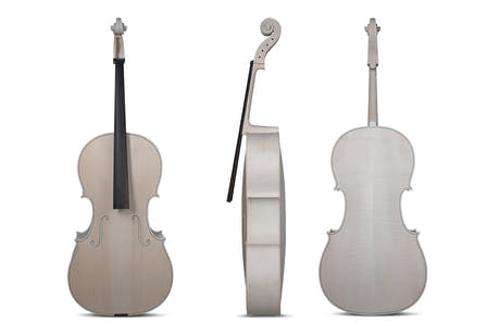 GEWA olackerad cello 4/4 vänsterhänt, Gore-Booth, vackert flammig