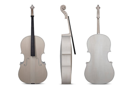 GEWA olackerad cello 4/4, Montagnana, vackert flammig