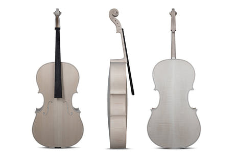 GEWA olackerad cello 4/4, Guarneri, bättre flammig