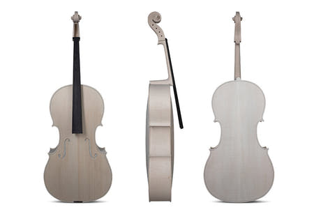 GEWA olackad cello 4/4, Stradivari Davidoff, vackert flammig