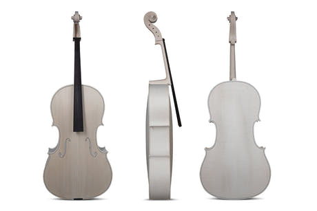 GEWA olackerad cello 7/8, Stradivari Gore-Booth, bättre flammig