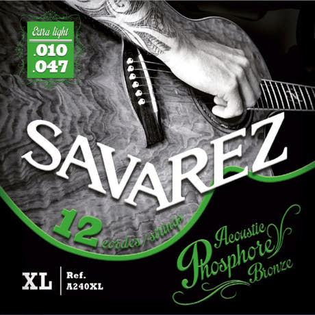 Savarez strängar för akustiska Gitarrer Acoustic - 12.str. Ex-Light .010 (A240XL)