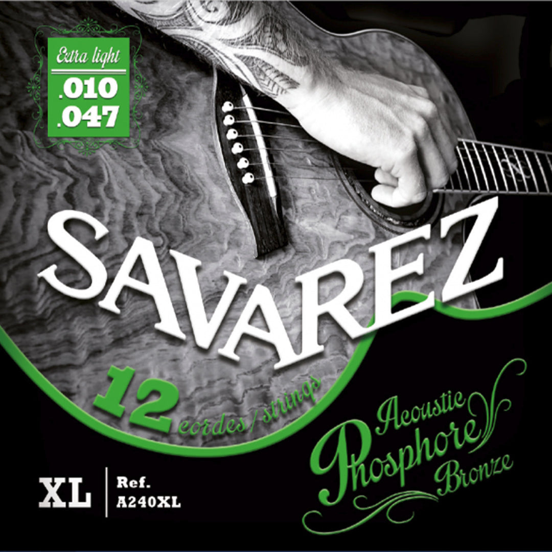 Savarez strängar för akustiska Gitarrer Acoustic - 12.str. Ex-Light .010 (A240XL)