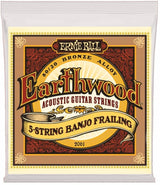 Ernie Ball 2061 Earthwood 80/20 5-strängad Banjo, Loop End
