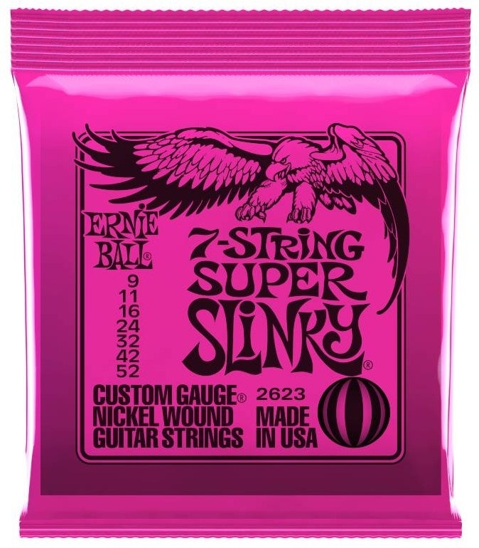 Ernie Ball 2623 7-strängad Super Slinky Nickel