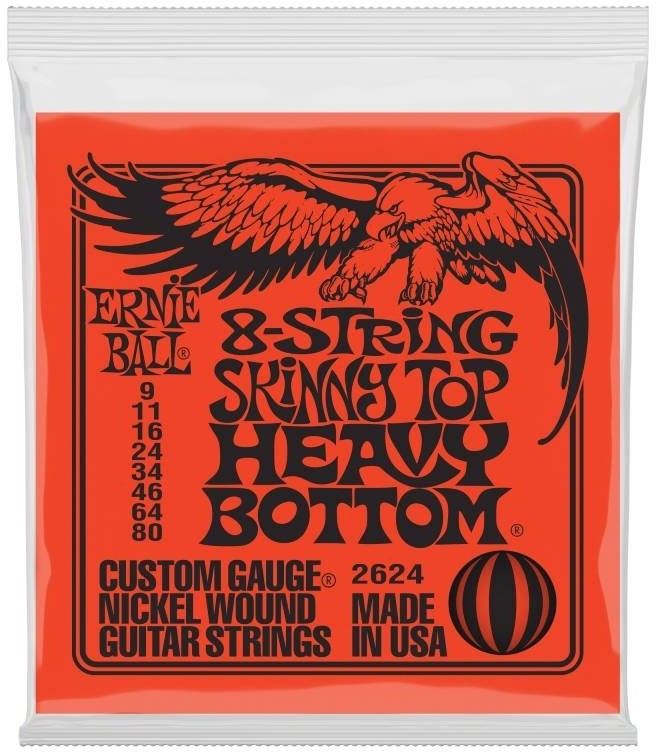 Ernie Ball 2624 8-strängad Skinny Top Heavy Bottom
