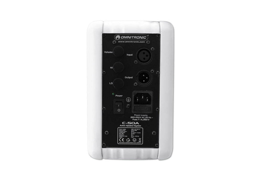 OMNITRONIC C-50A aktiv vit 2x