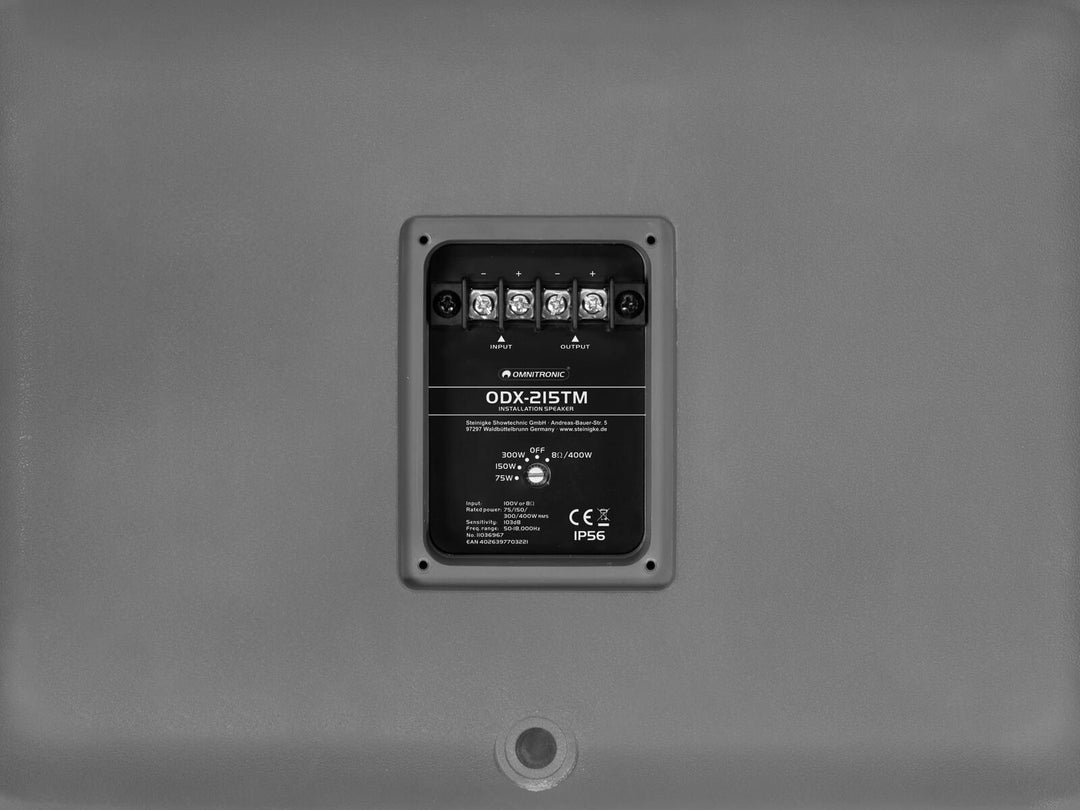 OMNITRONIC ODX-215TM installationshögtalare 100V mörkgrå