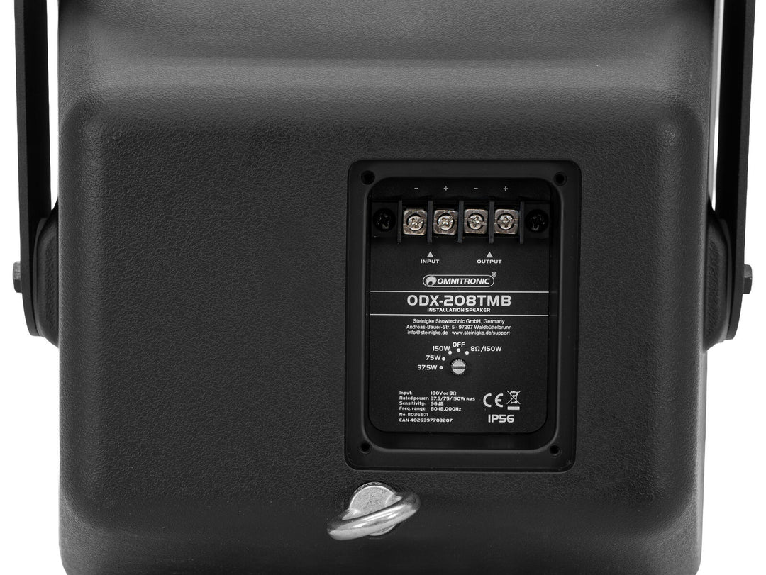 OMNITRONIC ODX-208TMB installationshögtalare 100V svart