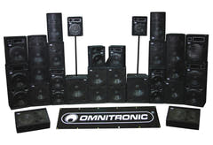 OMNITRONIC DX-1022 3-vägs högtalare 400 W