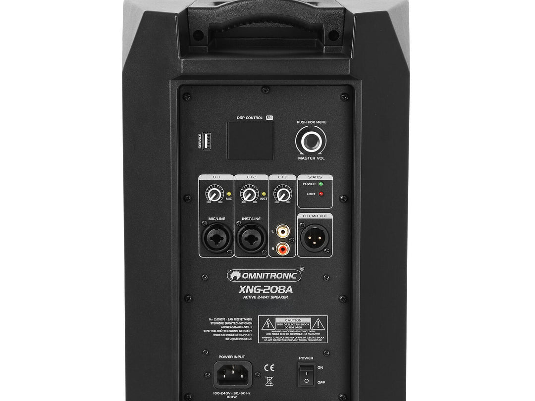 OMNITRONIC XNG-208A 2-vägs högtalare, aktiv, DSP