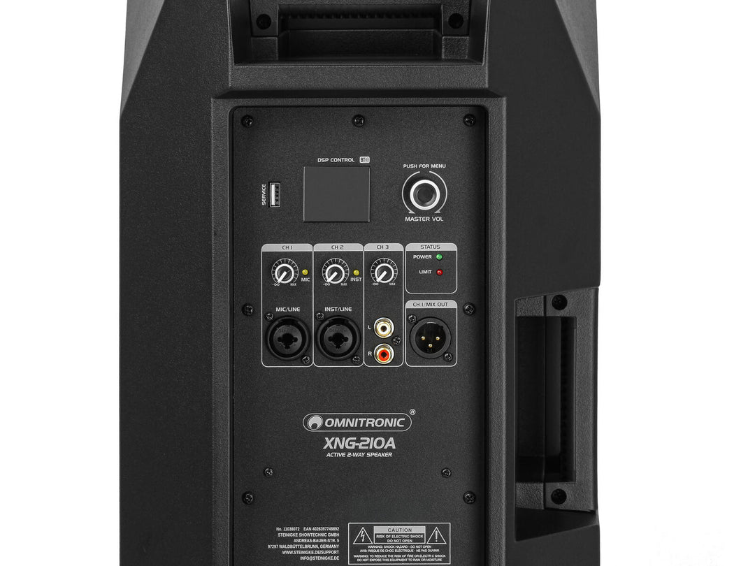 OMNITRONIC XNG-210A 2-vägs högtalare, aktiv, DSP