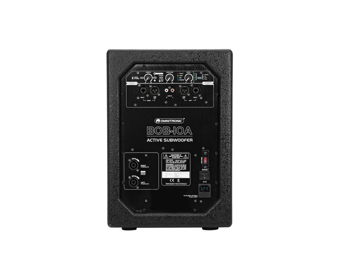 OMNITRONIC BOB-10A aktiv subwoofer svart