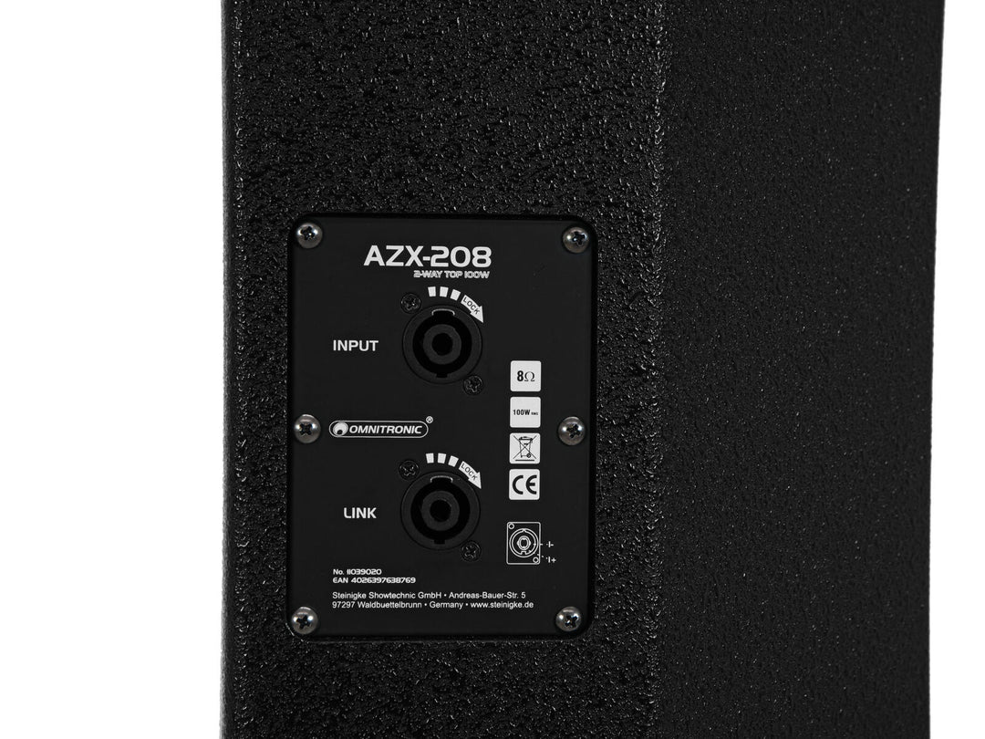 OMNITRONIC AZX-208 2-vägs topp 100W