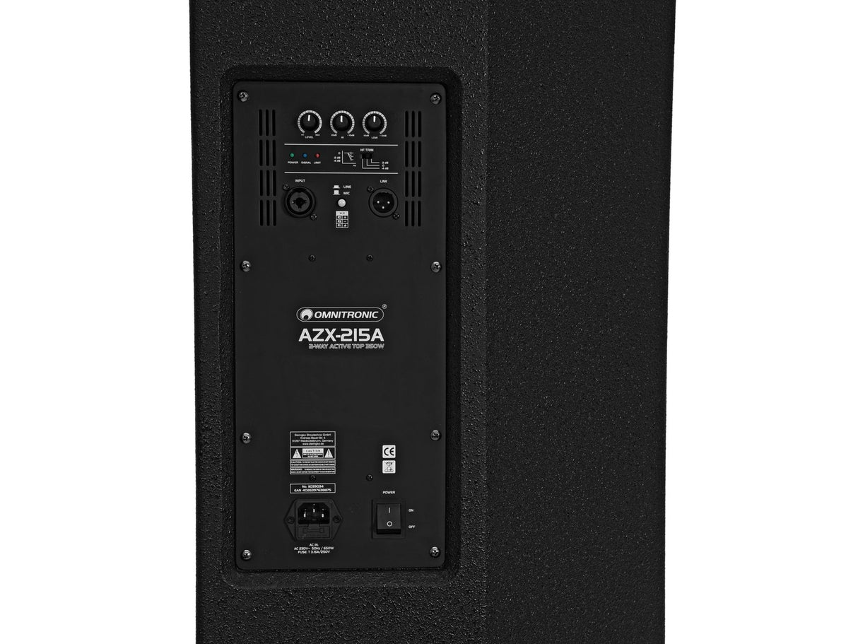 Omnitronic AZX-215A aktiv PA-högtalare