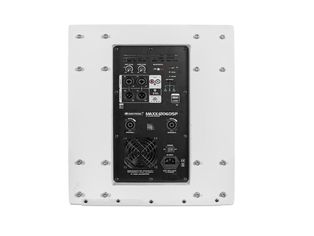 OMNITRONIC MAXX-1206DSP 2.1 Aktivt system vitt