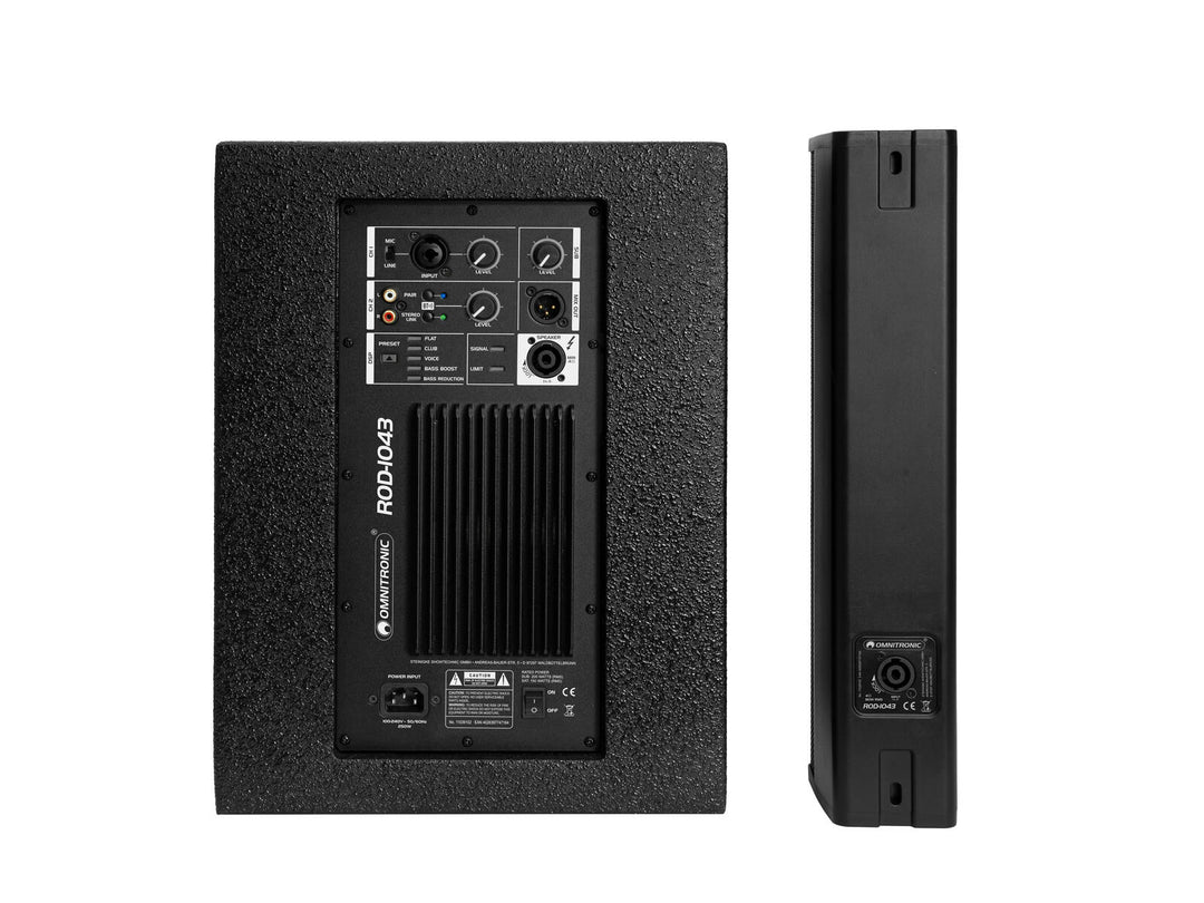 OMNITRONIC ROD-1043 Aktivt kolumnhögtalarsystem