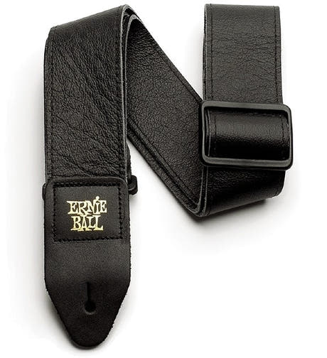 Ernie Ball EB-4134 italiensk läderrem svart