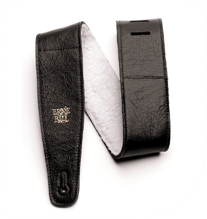 Ernie Ball EB-4137 italiensk läderrem svart