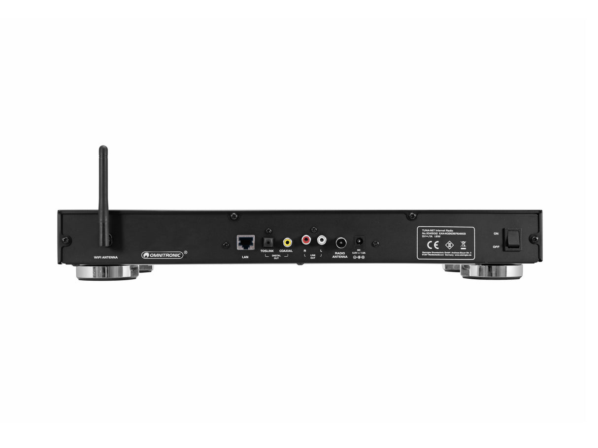 Omnitronic TUNA-NET Internetradio Mediaspelare med DAB+ och Bluetooth
