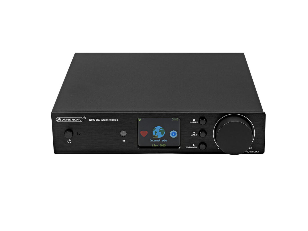 OMNITRONIC DRS-95 internetradio med DAB+ och Bluetooth