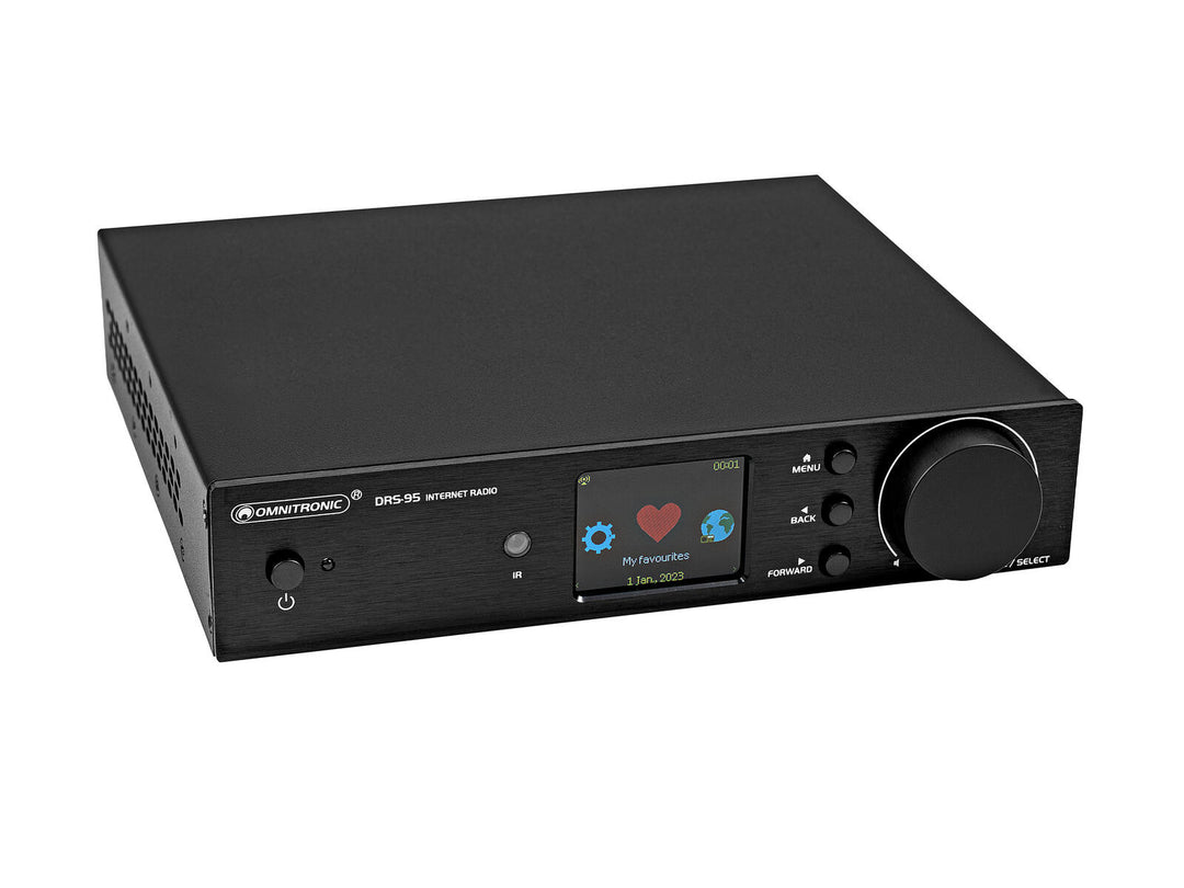 OMNITRONIC DRS-95 internetradio med DAB+ och Bluetooth