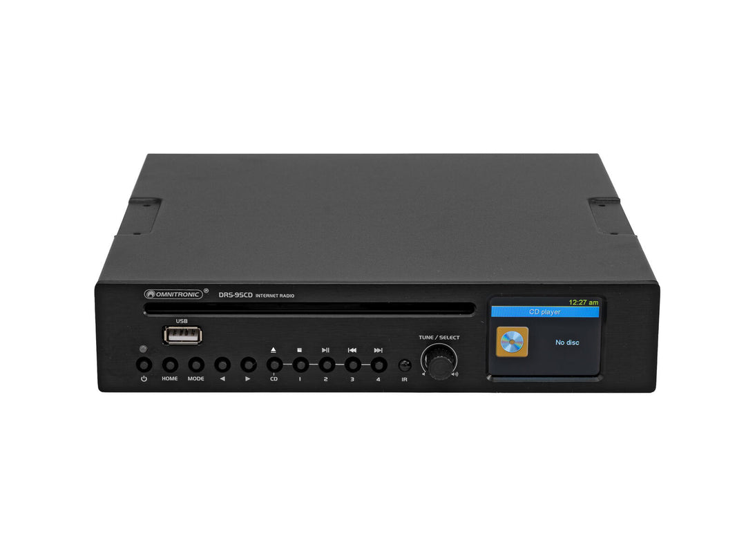 OMNITRONIC DRS-95CD Internetradio med DAB+, Bluetooth och CD-spelare