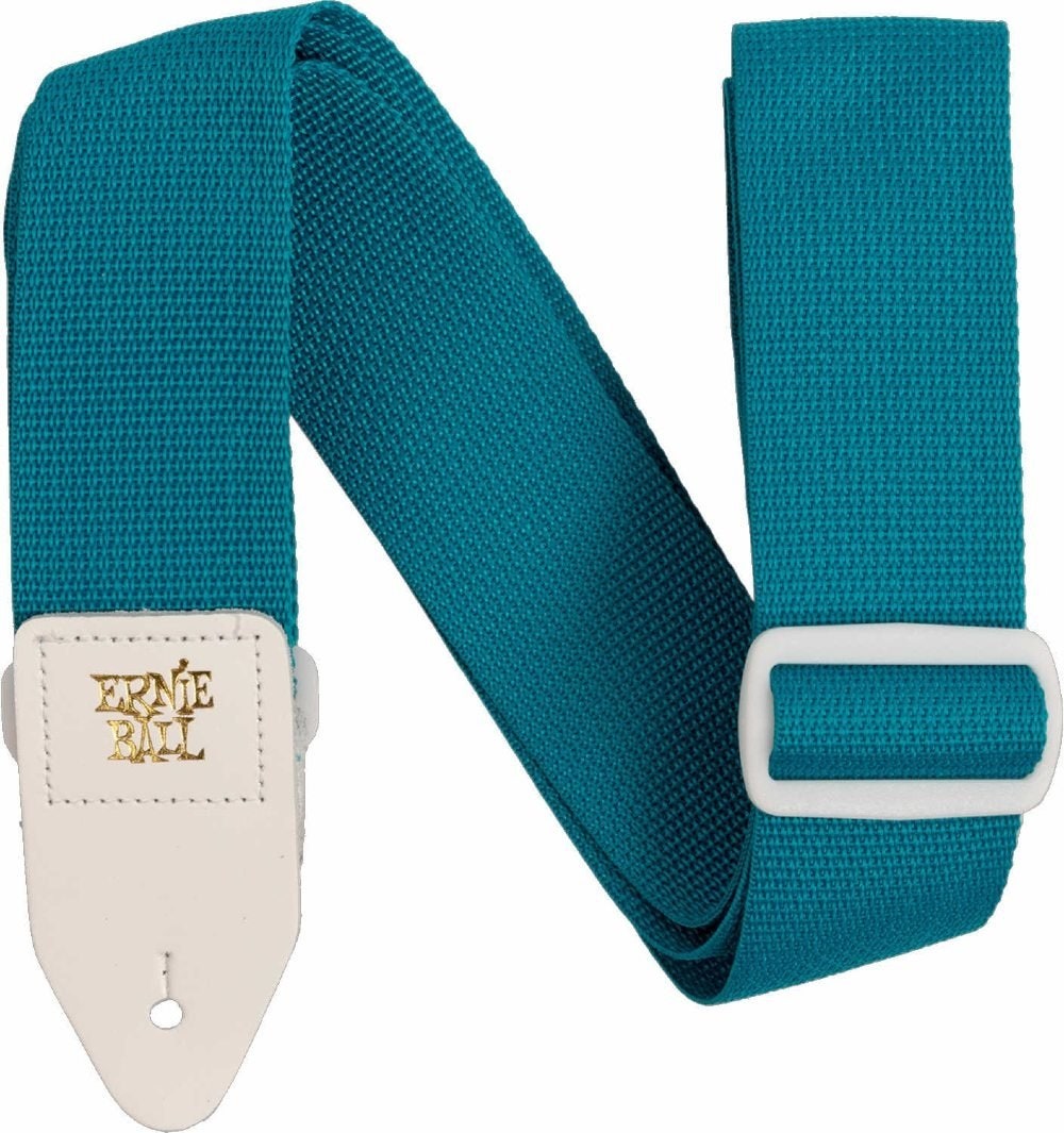 Ernie Ball 5349 PolyPro Gitarrrem teal med vitt läder