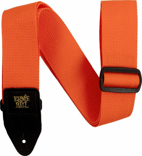 Ernie Ball 5353 Poly Gitarrrem orange med svart läder