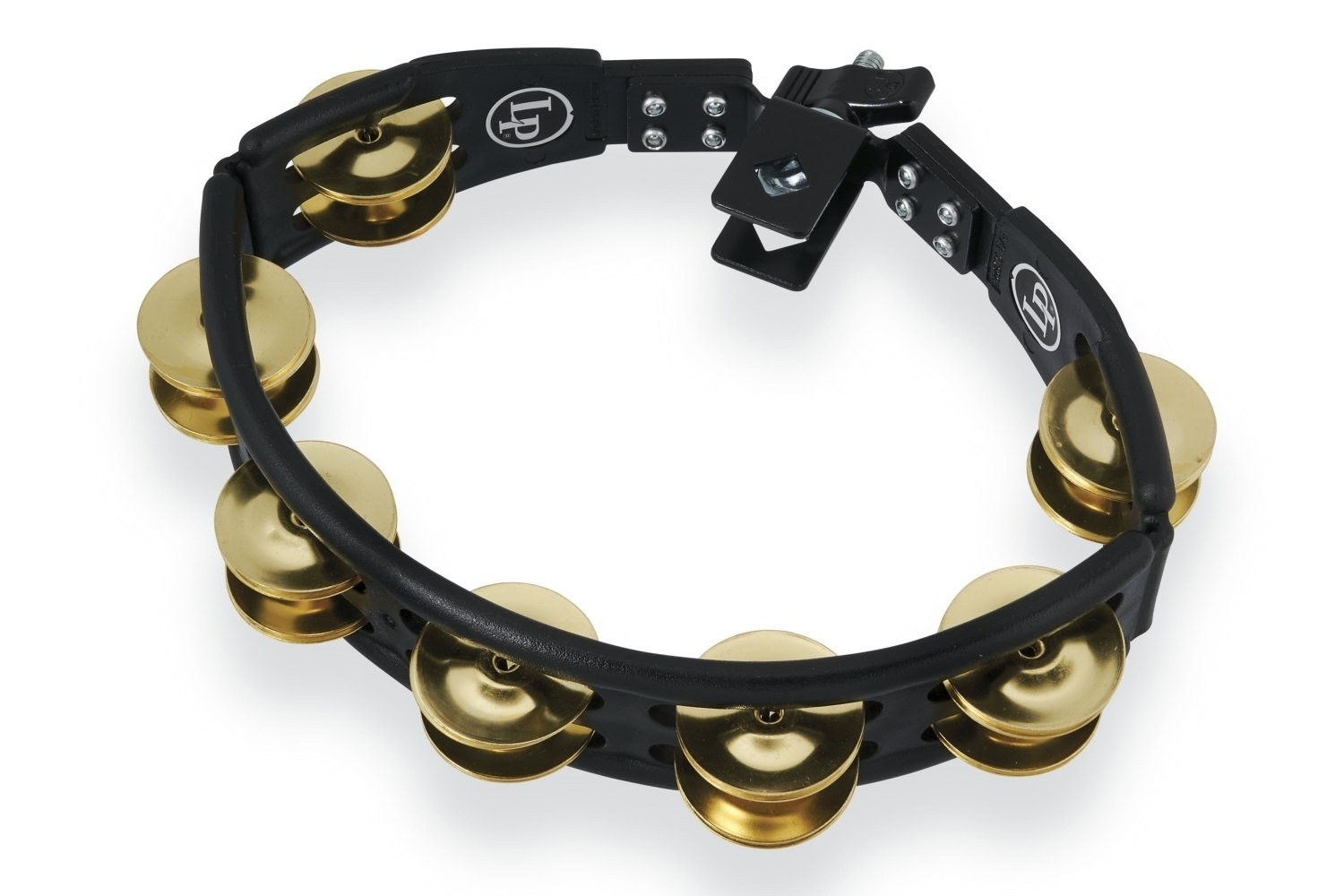 Latin Percussion Tamburin Cyclops monterbar - mässingsjingles, svart (LP175)