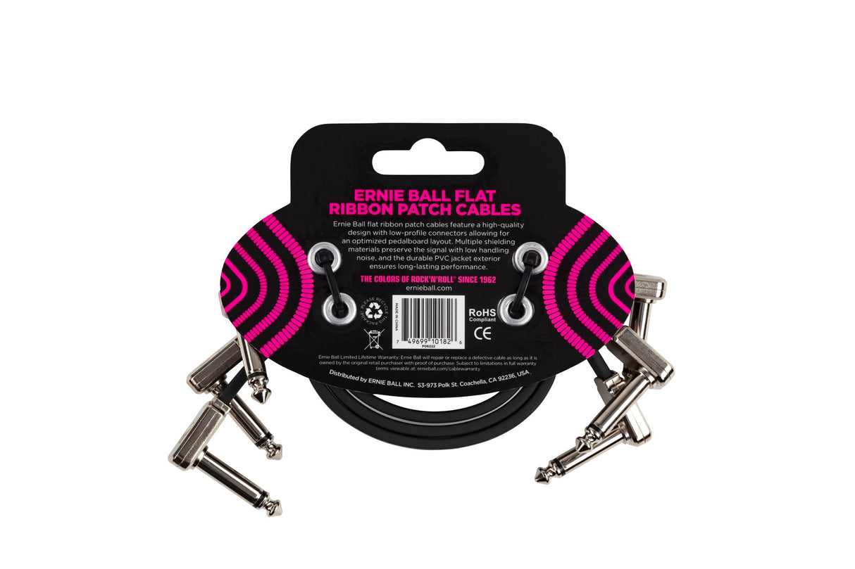 Ernie Ball 6222 Patch-kabel 3-pack (30 cm)