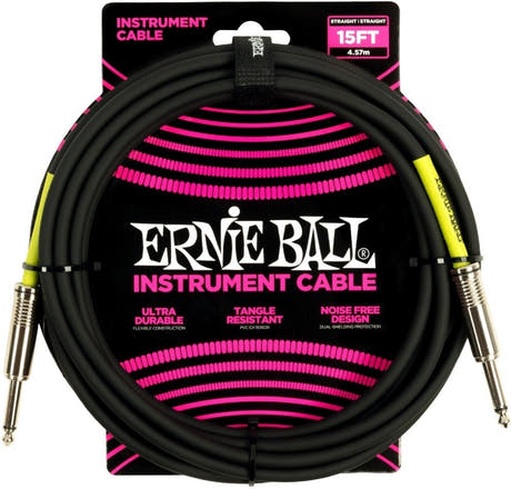 Ernie Ball 6399 Instrumentkabel 4,5 Meter (15 ft) - Black