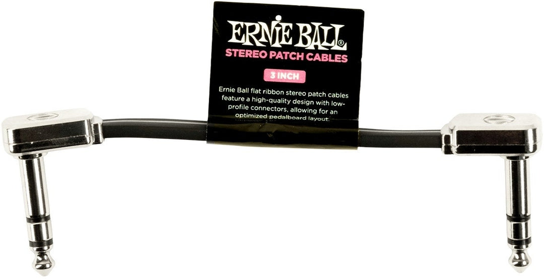 Ernie Ball-6407 Stereo (TRS) Flat patchkabel 7,5 cm