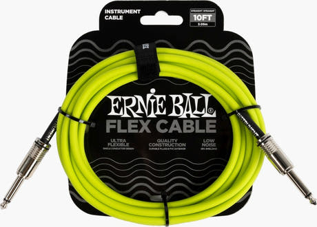 Ernie Ball 6414 FLEX instrumentkabel 3m - Grön