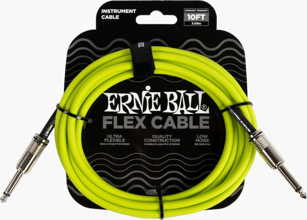 Ernie Ball 6414 FLEX instrumentkabel 3m - Grön